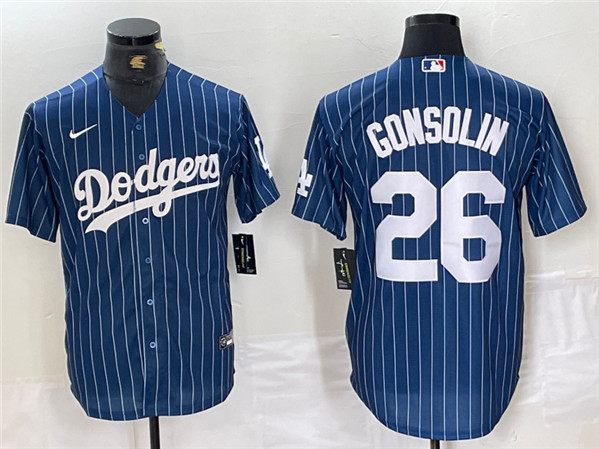 Los Angeles Dodgers #26 Tony Gonsolin Blue Cool Base Stitched Jersey - Click Image to Close